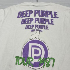 Vintage 1987 Deep Purple House Of Blue Light Tour Double Sided Tshirt Large