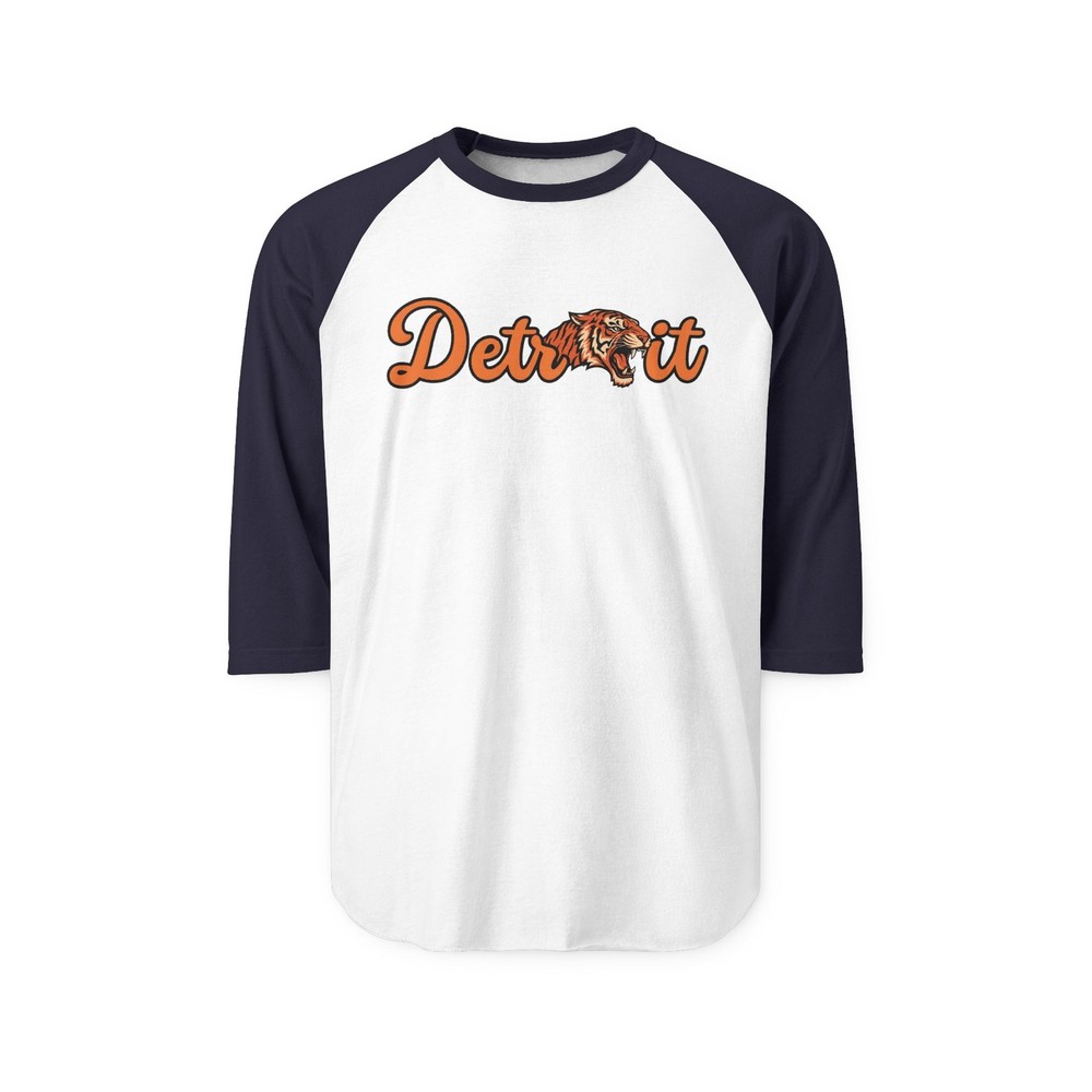 Detroit Tigers Unisex Raglan Shirt Casual Baseball Tee Gift for Sports Fans