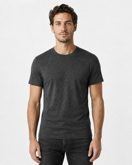 Men’s 6 Pack 100% Cotton Slim Fit Crew Neck T-Shirts