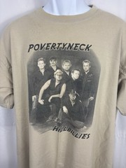 Povertyneck Hillbillies Signed Autograph Double-Sided Tour T-Shirt Size XL