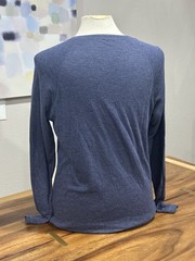 Faherty Cloud Cotton Henley Shirt Mens Medium Navy Long Sleeve Pima Modal