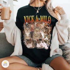 Custom Photo Cat Bootleg Shirt Personalized Pet Memorial