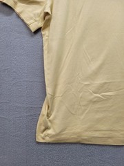 J. Crew Men Shirt L Yellow Crew Neck Short Sleeve Flat Front Breathable Pullover
