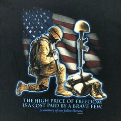 In Memory Of Our Fallen Heroes Military Soldier Mens Black Graphic T Shirt