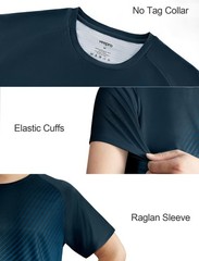 Men’s Athletic Running T-Shirts Quick Dry Gym Workout Shirts Moisture Wicking…