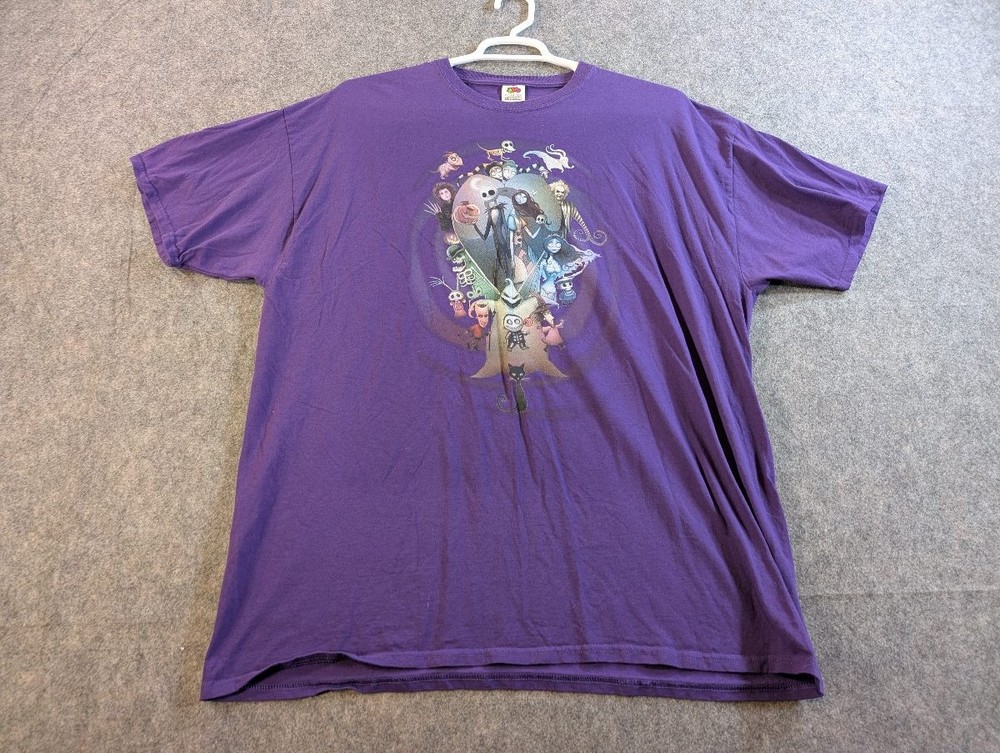 Nightmare Before Christmas Beetlejuice Edward Scissorhands Shirt 2XL Purple
