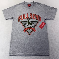 Full Send Shirt Mens Small Gray Outdoors Deer Graphic Tee Hunting NWT