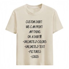 Personalized Text Photo Logo Custom T-Shirt Heat Transfer Print Unisex Gift Tee