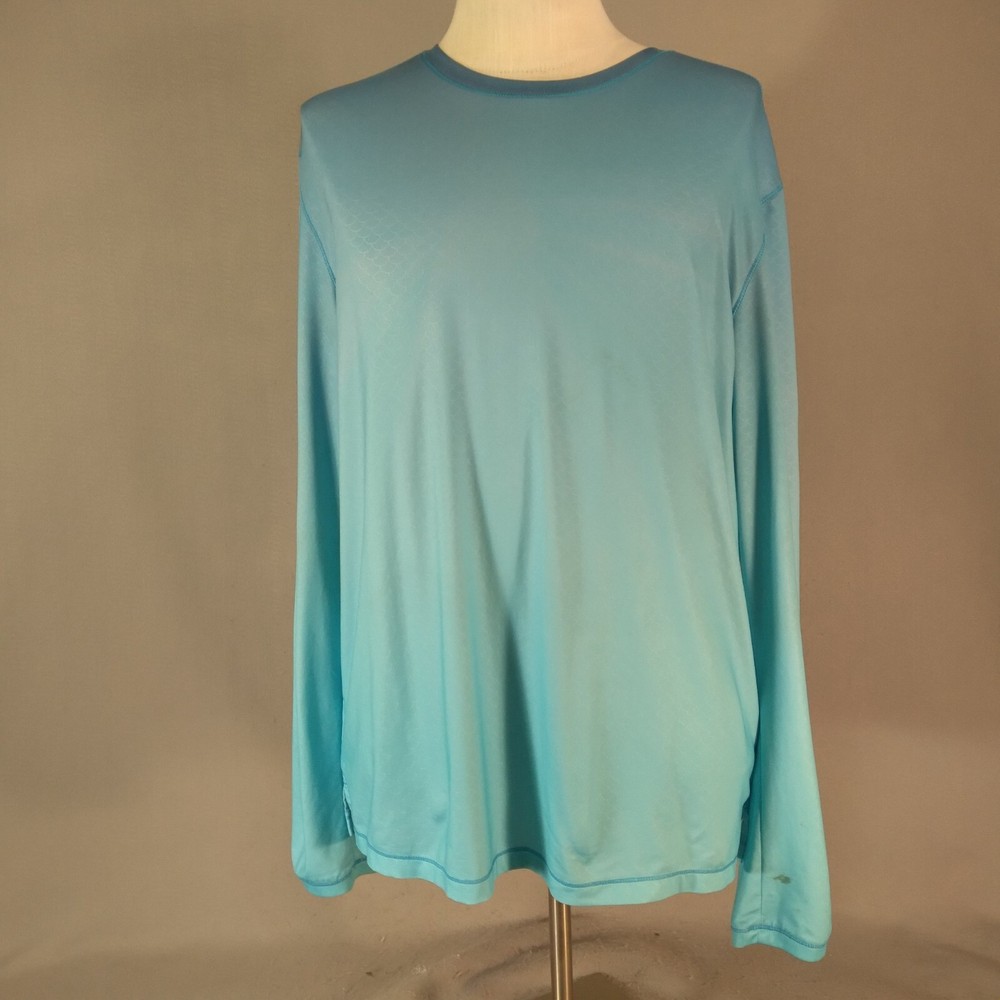Reel Legends shirt men’s medium blue long sleeve Dri-Fit UV outdoor
