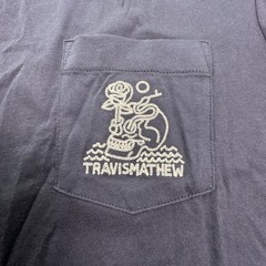 Travis Mathew Lost Cave Pocket Tee Shirt ~ Black ~ Size M ~ NWT