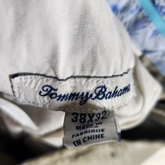 Tommy Bahama 38×32 Flat Front Chino Pants Khaki Relaxed Fit Lightweight