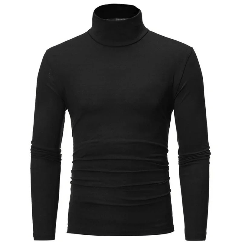 Men’s Thermal Underwear Top Slim Fit High Neck Long Sleeve Winter Shirt