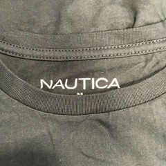 Nautica Mens Long Sleeve Crew Neck Straight Hem Navy Blue T Shirt Size Medium