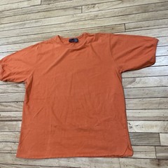 PROSPIRIT Shirt Men L Orange Grunge Skate Tee Knit Thick Stitch Hem Halloween L