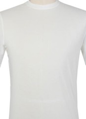 Kired White Solid Crewneck Cotton T-Shirt – Extra Slim – (KR6120231)