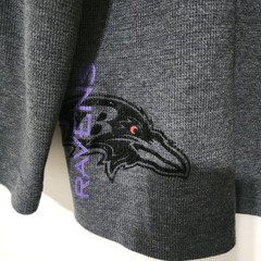 NFL Pro Line Baltimore Ravens Mens 3XL Waffle Long Sleeve Shirt Gray Logo