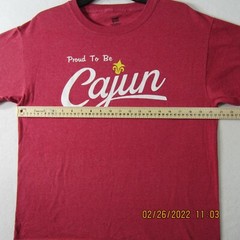 Hanes Shirt Mens Medium Red Comfort Blend EcoSmart Proud To Be Cajun Outdoor