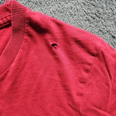 Vtg Y2K Abercrombie & Fitch Mens XXL Muscle Tee T Shirt Applique Embroidery Red