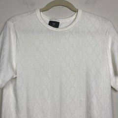 H&M Mens Slim-Fit Textured T-Shirt Size Small