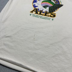 Fruit of the Loom Fish Tale Ales Olympia Washington Beer T-Shirt Cream XXL