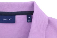 GANT Contrast Collar Pique SS Rugger Men T-Shirt M Lilac Polo Logo *