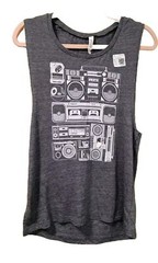 Boom Boxes Hip Hop Rap Swag Tank Top Size Large Slim Fit Nwt