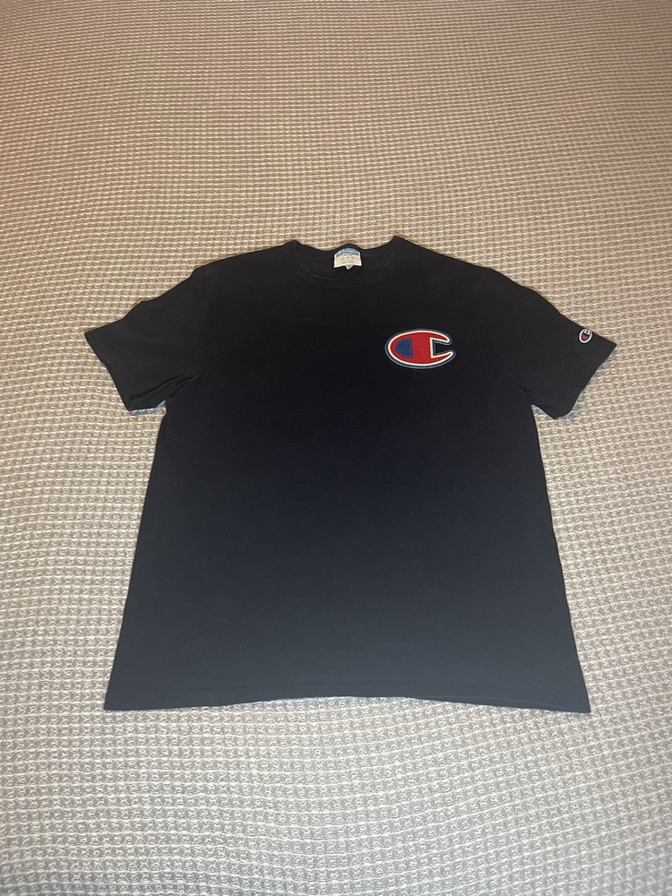 Champion Classic Jersey T-Shirt 100% Cotton Black Men’s Size Large