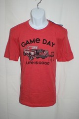 Life is Good Game Day T-shirt Mens Sz M Truck Dog BBQ Red Black ~ NWT