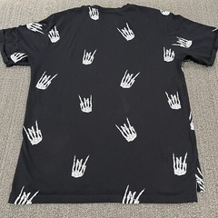 City Streets Mens T Shirt Large L Logo Skeleton Rock On Rolled Short Sleeve