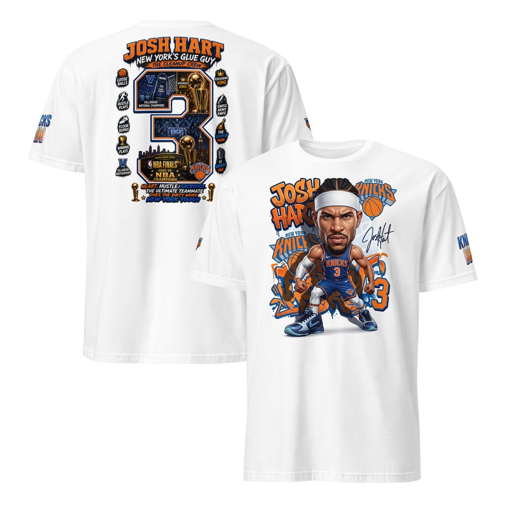 Josh Hart New York Knicks #3 NCAA Villanova and NBA Finals Champions Graphic