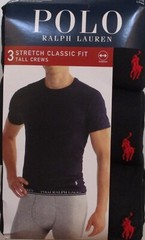 3 POLO RALPH LAUREN MENS 1XL TO 4XL BIG & TALL WHITE BLACK STRETCH CREW T-SHIRTS