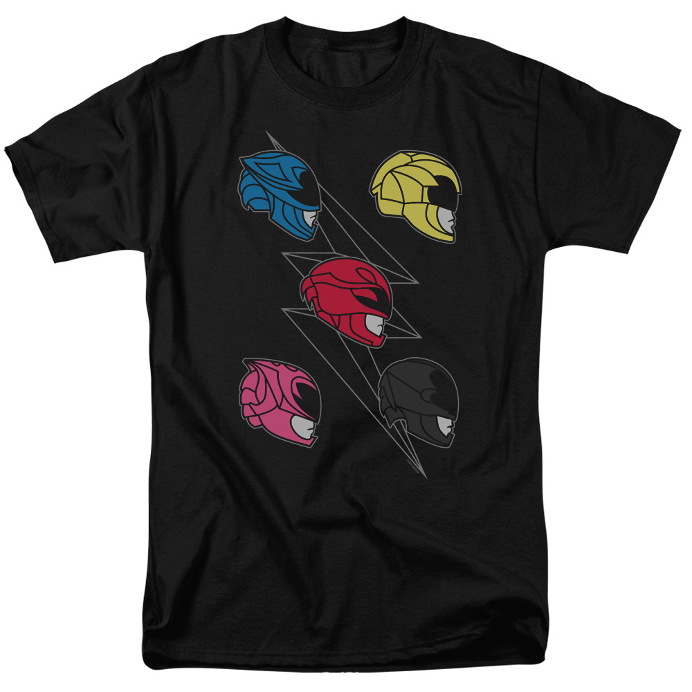POWER RANGERS LINE HELMETS Licensed Adult Men’s Graphic Tee Shirt SM-5XL