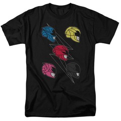 POWER RANGERS LINE HELMETS Licensed Adult Men’s Graphic Tee Shirt SM-5XL