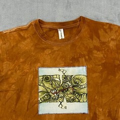econscious MIRROR WORLDS Graphic T Shirt Men Medium Rust Organic Cotton Tie-Dye