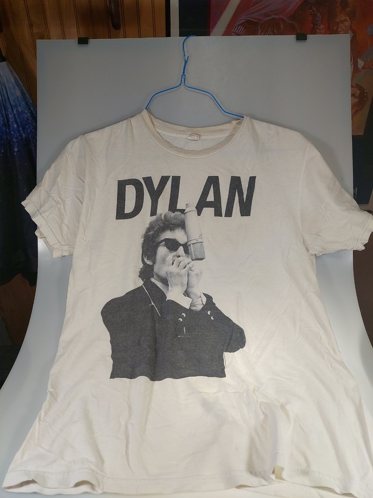 Bay Island Sportswear Men’s L White Bob Dylan Vtg Graphic T-Shirt Tee