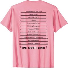 Hair Growth Chart – Length Check for Your Stylish Long Hair T-Shirt