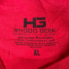 The Hood Geek Mens Red Short Sleeve T-Shirt Size XL