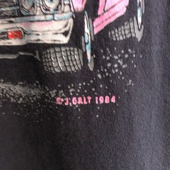 Vintage J. Galt T-Shirt 1984 Hot Rod Als Burgers Drive In Black Graphic Tee Sz L