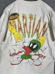American Thrift Looney Tunes Marvin the Martian Graphic T-Shirt Mens M Cream