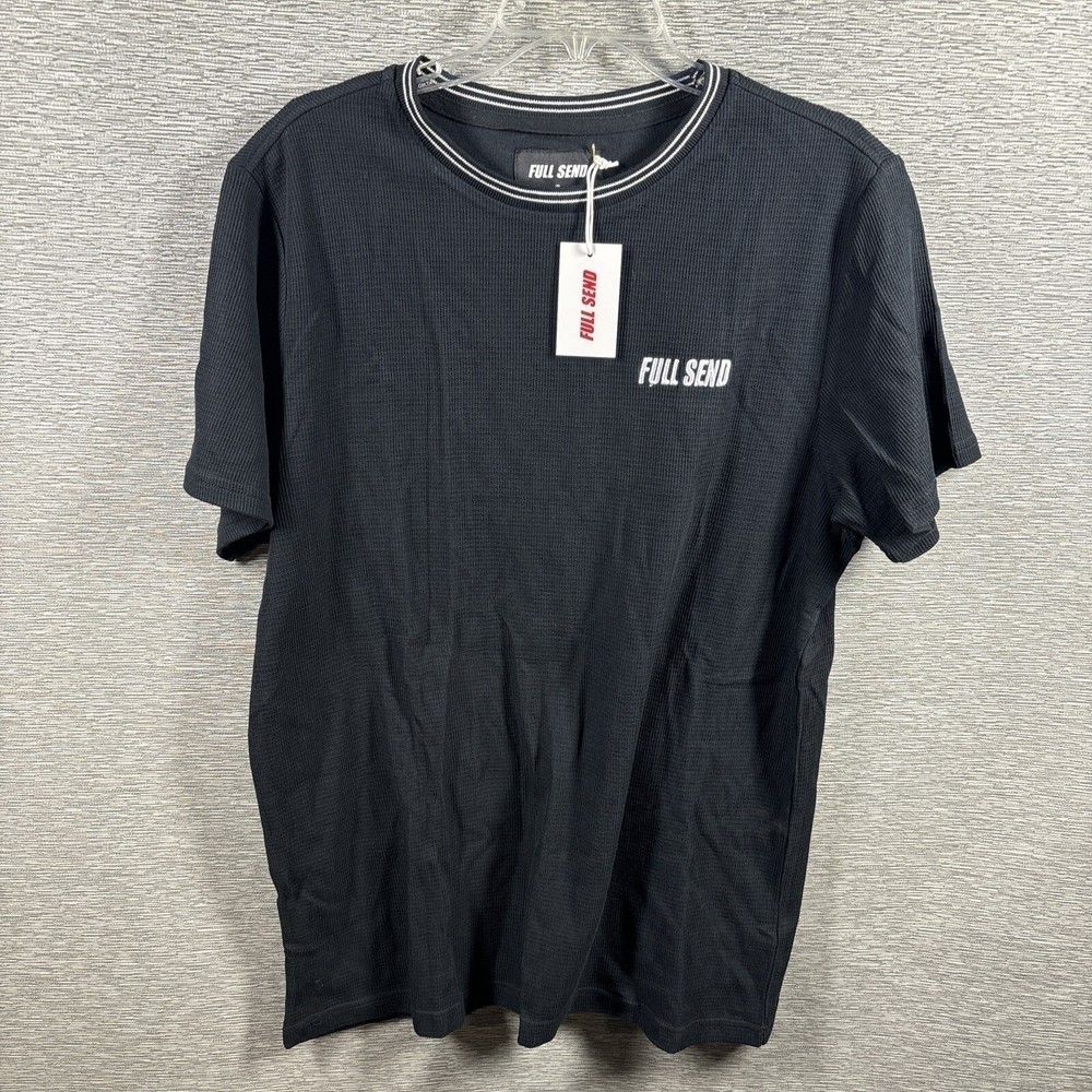 Full Send Nelk Boys Logo Black Premium Tee Size Large NWT