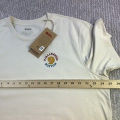 Fjallraven Kanken T-shirt Boston Chalk White Organic Cotton Unisex Size XL NWT