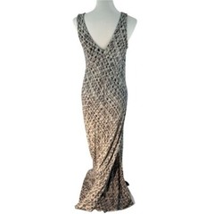 Geometric Lines Maxi Dress Sleeveless Cabo San Lucas Size Medium Soft Rayon