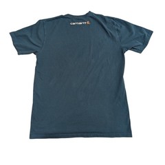 Carhartt Original Fit T Shirt Men’s L Tall Blue Front Logo Graphic Workwear Tee