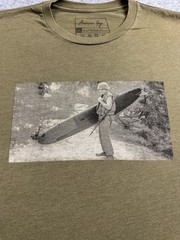 American Yogi OD Green Soldier Surfer Peaceful Warrior Shirt Manifest Your Stoke