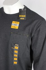 Ariat Men’s Rebar Workman Born For This T Shirt Long Sleeve Charcoal Mexico