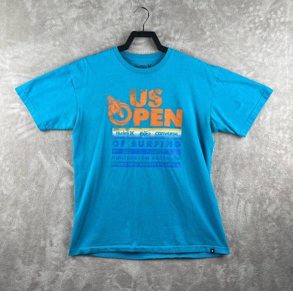Hurley Nike 6.0 US Open Of Surfing 2011 Tee Shirt Blue Men’s Large Surf Skate