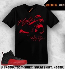 Tee Shirt Matching AJ 12 Flu Game To Match Sneaker 23 MJ Victory 12s T-Shirt