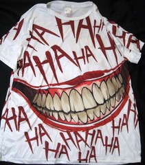 HA HA HA The JOKER ® Batman ® Yellowed Teeth Smile – White – XXL – T Shirt – New