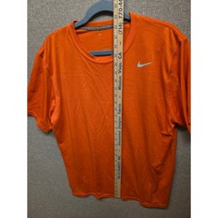 Nike Dri-FIT Mens Training Shirt Orange Short Sleeve Swoosh Large 371642-891