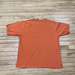 PROSPIRIT Shirt Men L Orange Grunge Skate Tee Knit Thick Stitch Hem Halloween L